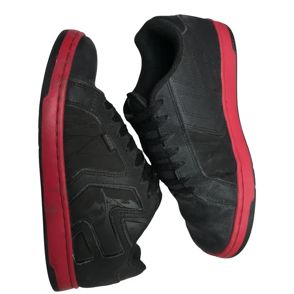 Y2K Etnies Metal Mulisha Skull Puffy Black Skate Shoes Sz 10 Mens Skater - Picture 3 of 9